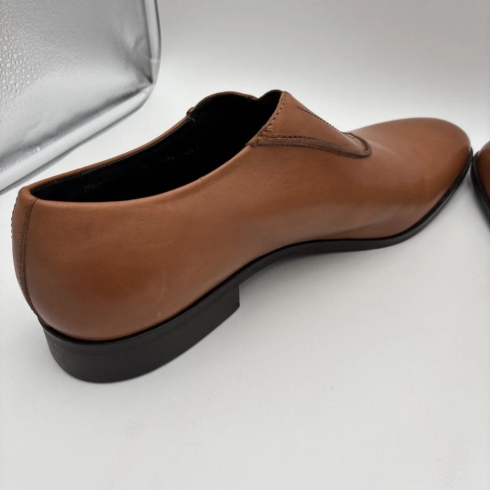 Donald J Pliner Marcel-35 Mens 14M Saddle Vachetta M140 Luxury Dress Shoes ITALY